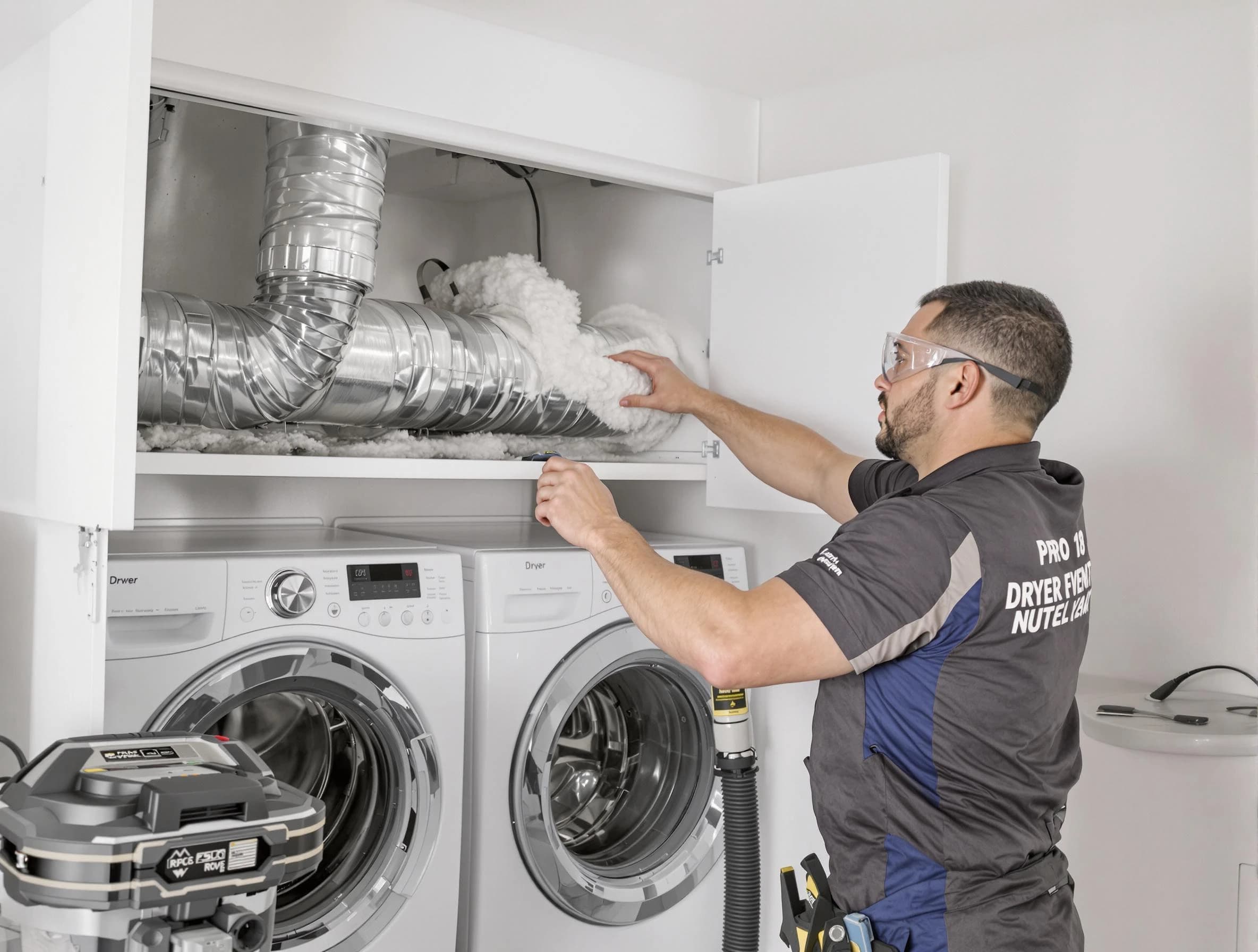 Montrose Dryer Vent Cleaning certified technician performing specialized gas dryer vent cleaning in Montrose